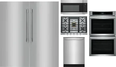 6 Piece Package Includes Refrigerator, Freezer, Cooktop, Wall Oven, Microwave And Dishwasher