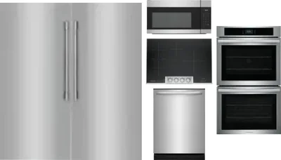 6 Piece Package Includes Refrigerator, Freezer, Cooktop, Wall Oven, Microwave And Dishwasher