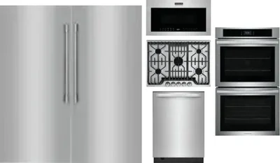 6 Piece Package Includes Refrigerator, Freezer, Cooktop, Wall Oven, Microwave And Dishwasher