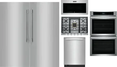 6 Piece Package Includes Refrigerator, Freezer, Cooktop, Wall Oven, Microwave And Dishwasher
