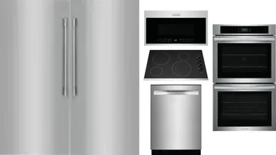 6 Piece Package Includes Refrigerator, Freezer, Cooktop, Wall Oven, Microwave And Dishwasher