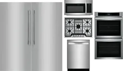 6 Piece Package Includes Refrigerator, Freezer, Cooktop, Wall Oven, Microwave And Dishwasher