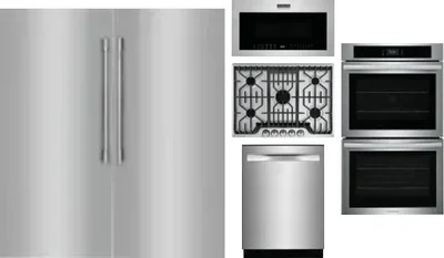 6 Piece Package Includes Refrigerator, Freezer, Cooktop, Wall Oven, Microwave And Dishwasher