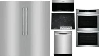6 Piece Package Includes Refrigerator, Freezer, Cooktop, Wall Oven, Microwave And Dishwasher