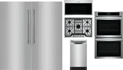 6 Piece Package Includes Refrigerator, Freezer, Cooktop, Wall Oven, Microwave And Dishwasher