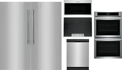 6 Piece Package Includes Refrigerator, Freezer, Cooktop, Wall Oven, Microwave And Dishwasher