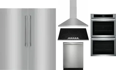 6 Piece Package Includes Refrigerator, Freezer, Cooktop, Wall Oven, Hood And Dishwasher