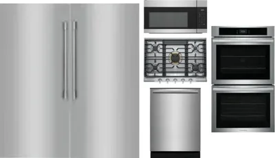 6 Piece Package Includes Refrigerator, Freezer, Cooktop, Wall Oven, Microwave And Dishwasher
