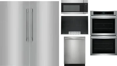6 Piece Package Includes Refrigerator, Freezer, Cooktop, Wall Oven, Microwave And Dishwasher