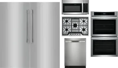 6 Piece Package Includes Refrigerator, Freezer, Cooktop, Wall Oven, Microwave And Dishwasher