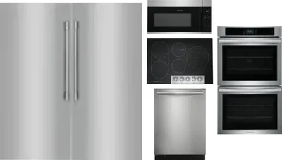 6 Piece Package Includes Refrigerator, Freezer, Cooktop, Wall Oven, Microwave And Dishwasher