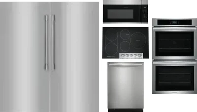 6 Piece Package Includes Refrigerator, Freezer, Cooktop, Wall Oven, Microwave And Dishwasher