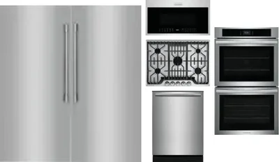 6 Piece Package Includes Refrigerator, Freezer, Cooktop, Wall Oven, Microwave And Dishwasher