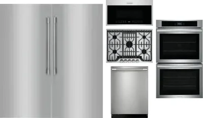 6 Piece Package Includes Refrigerator, Freezer, Cooktop, Wall Oven, Microwave And Dishwasher