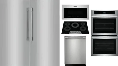 6 Piece Package Includes Refrigerator, Freezer, Cooktop, Wall Oven, Microwave And Dishwasher