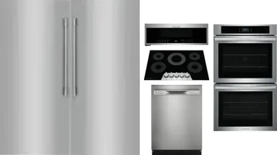 6 Piece Package Includes Refrigerator, Freezer, Cooktop, Wall Oven, Microwave And Dishwasher