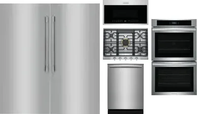 6 Piece Package Includes Refrigerator, Freezer, Cooktop, Wall Oven, Microwave And Dishwasher