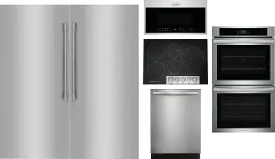 6 Piece Package Includes Refrigerator, Freezer, Cooktop, Wall Oven, Microwave And Dishwasher