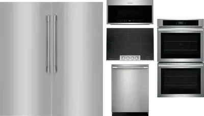 6 Piece Package Includes Refrigerator, Freezer, Cooktop, Wall Oven, Microwave And Dishwasher