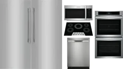 6 Piece Package Includes Refrigerator, Freezer, Cooktop, Wall Oven, Microwave And Dishwasher