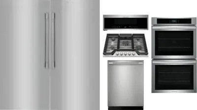 6 Piece Package Includes Refrigerator, Freezer, Cooktop, Wall Oven, Microwave And Dishwasher