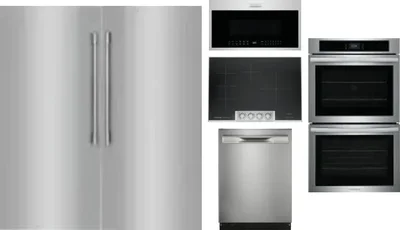 6 Piece Package Includes Refrigerator, Freezer, Cooktop, Wall Oven, Microwave And Dishwasher