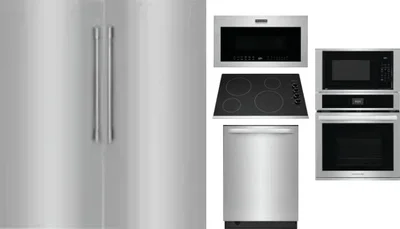 6 Piece Package Includes Refrigerator, Freezer, Cooktop, Wall Oven, Microwave And Dishwasher