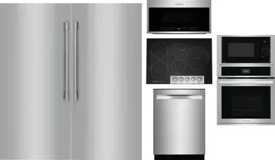6 Piece Package Includes Refrigerator, Freezer, Cooktop, Wall Oven, Microwave And Dishwasher