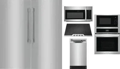 6 Piece Package Includes Refrigerator, Freezer, Cooktop, Wall Oven, Microwave And Dishwasher