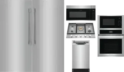 6 Piece Package Includes Refrigerator, Freezer, Cooktop, Wall Oven, Microwave And Dishwasher