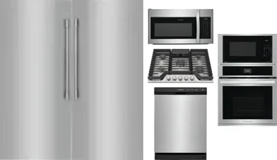 6 Piece Package Includes Refrigerator, Freezer, Cooktop, Wall Oven, Microwave And Dishwasher