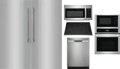 6 Piece Package Includes Refrigerator, Freezer, Cooktop, Wall Oven, Microwave And Dishwasher
