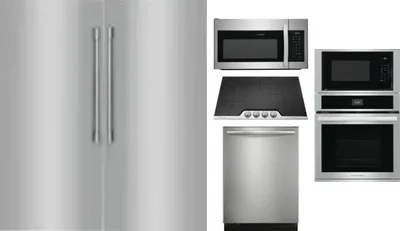 6 Piece Package Includes Refrigerator, Freezer, Cooktop, Wall Oven, Microwave And Dishwasher