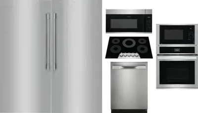 6 Piece Package Includes Refrigerator, Freezer, Cooktop, Wall Oven, Microwave And Dishwasher