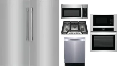 6 Piece Package Includes Refrigerator, Freezer, Cooktop, Wall Oven, Microwave And Dishwasher