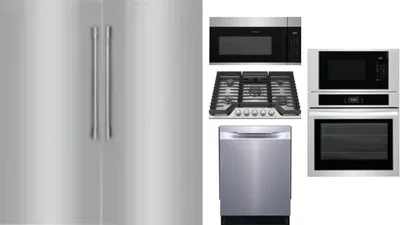 6 Piece Package Includes Refrigerator, Freezer, Cooktop, Wall Oven, Microwave And Dishwasher