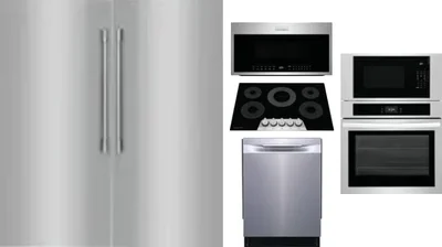 6 Piece Package Includes Refrigerator, Freezer, Cooktop, Wall Oven, Microwave And Dishwasher