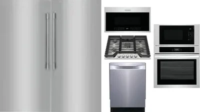 6 Piece Package Includes Refrigerator, Freezer, Cooktop, Wall Oven, Microwave And Dishwasher