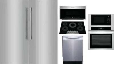 6 Piece Package Includes Refrigerator, Freezer, Cooktop, Wall Oven, Microwave And Dishwasher