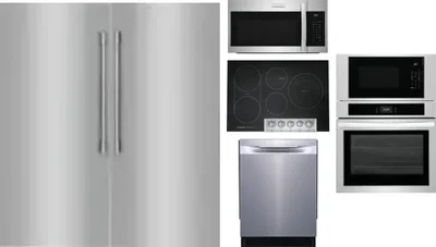 6 Piece Package Includes Refrigerator, Freezer, Cooktop, Wall Oven, Microwave And Dishwasher