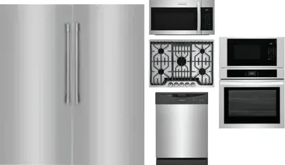6 Piece Package Includes Refrigerator, Freezer, Cooktop, Wall Oven, Microwave And Dishwasher