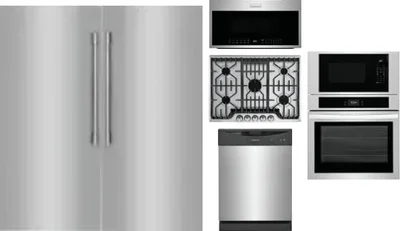 6 Piece Package Includes Refrigerator, Freezer, Cooktop, Wall Oven, Microwave And Dishwasher