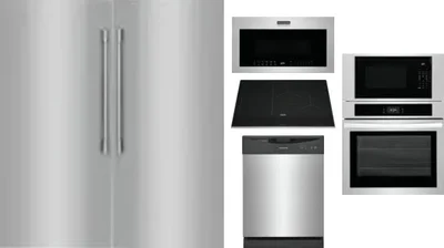 6 Piece Package Includes Refrigerator, Freezer, Cooktop, Wall Oven, Microwave And Dishwasher