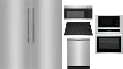6 Piece Package Includes Refrigerator, Freezer, Cooktop, Wall Oven, Microwave And Dishwasher