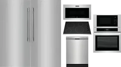 6 Piece Package Includes Refrigerator, Freezer, Cooktop, Wall Oven, Microwave And Dishwasher