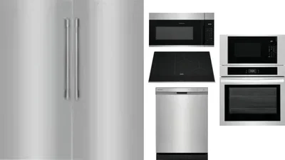 6 Piece Package Includes Refrigerator, Freezer, Cooktop, Wall Oven, Microwave And Dishwasher