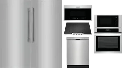 6 Piece Package Includes Refrigerator, Freezer, Cooktop, Wall Oven, Microwave And Dishwasher