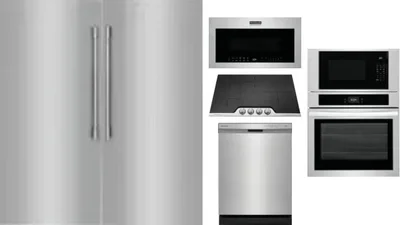 6 Piece Package Includes Refrigerator, Freezer, Cooktop, Wall Oven, Microwave And Dishwasher