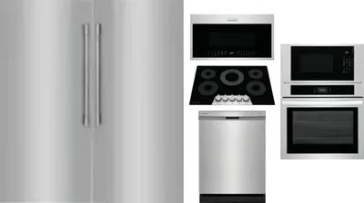 6 Piece Package Includes Refrigerator, Freezer, Cooktop, Wall Oven, Microwave And Dishwasher