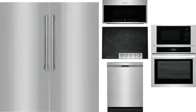 6 Piece Package Includes Refrigerator, Freezer, Cooktop, Wall Oven, Microwave And Dishwasher